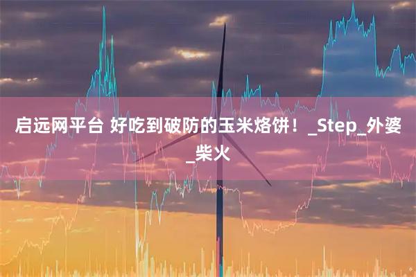 启远网平台 好吃到破防的玉米烙饼！_Step_外婆_柴火