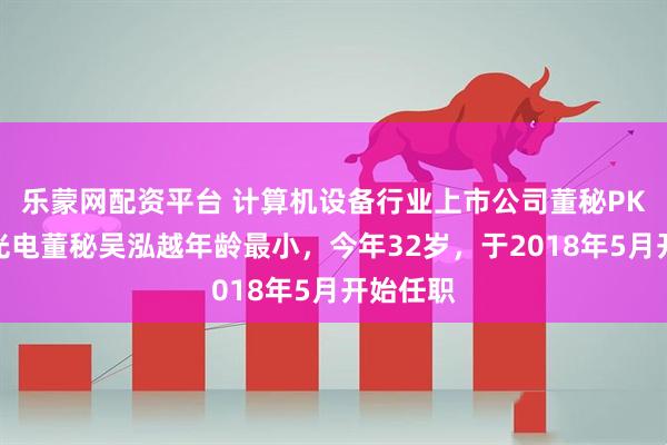 乐蒙网配资平台 计算机设备行业上市公司董秘PK：力鼎光电董秘吴泓越年龄最小，今年32岁，于2018年5月开始任职